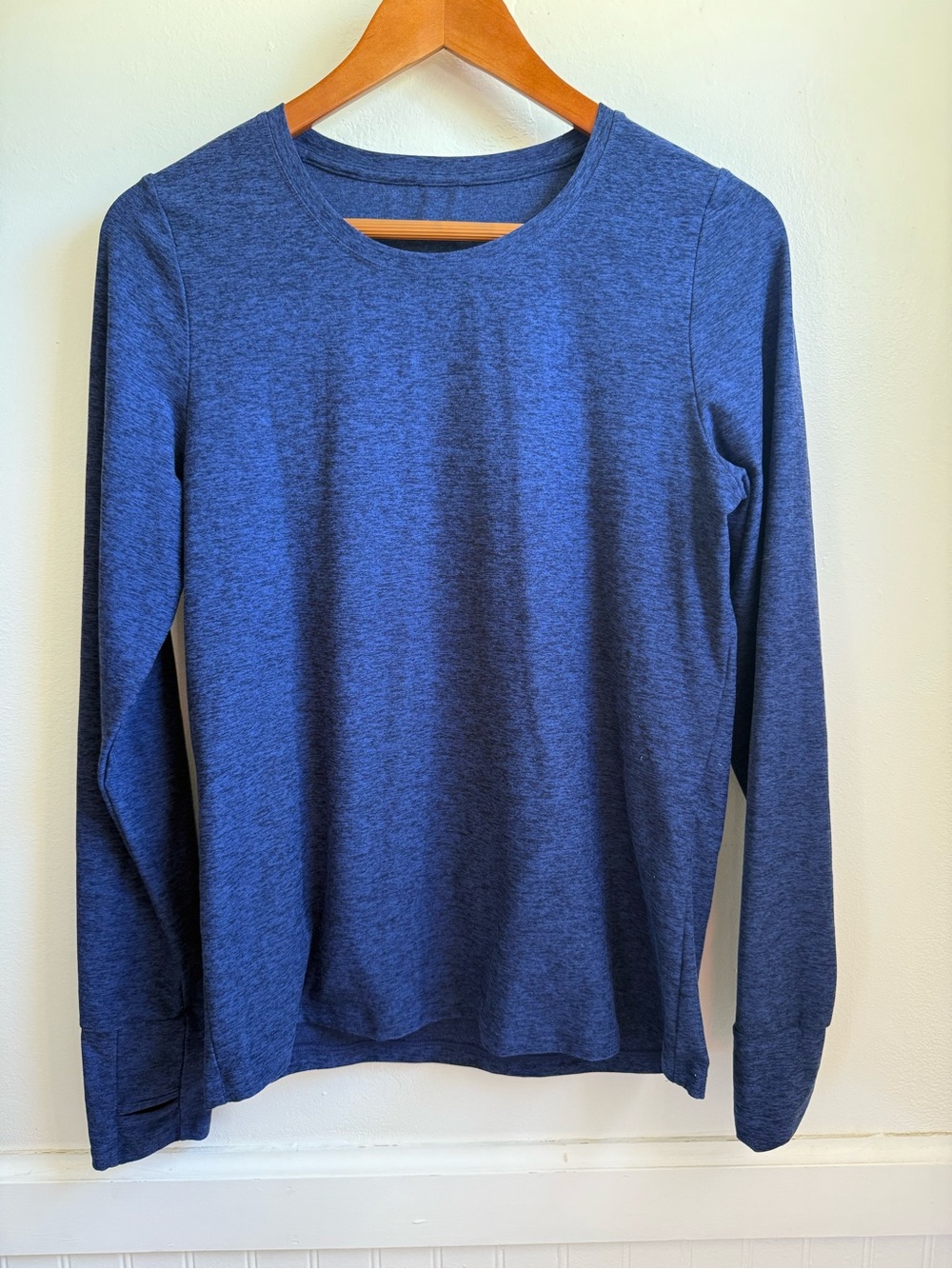 Oiselle Lux Long Sleeve size 8 Heathered Navy